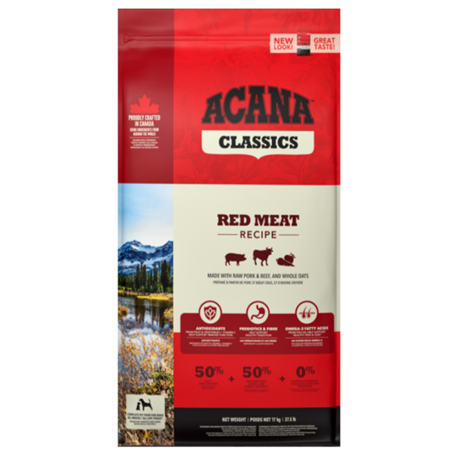 Acana Classic Red Meat Kuzulu Sığırlı Düşük Tahıllı Köpek Maması 17 Kg