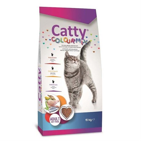 Catty Colormix Renkli Taneli Yetişkin Kedi Maması 15kg