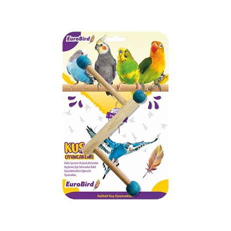 EuroBird Renkli Basamaklı Salıncak Kuş Oyuncağı 18cm
