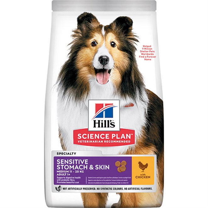 Hills Adult Sensitive Skin Hassas Köpekler İçin Tavuklu Yetişkin Köpek Maması 14 Kg