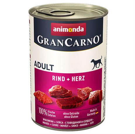 Animonda Gran Carno Sığır Etli Ve Yürekli Konserve Köpek Maması 400 gr