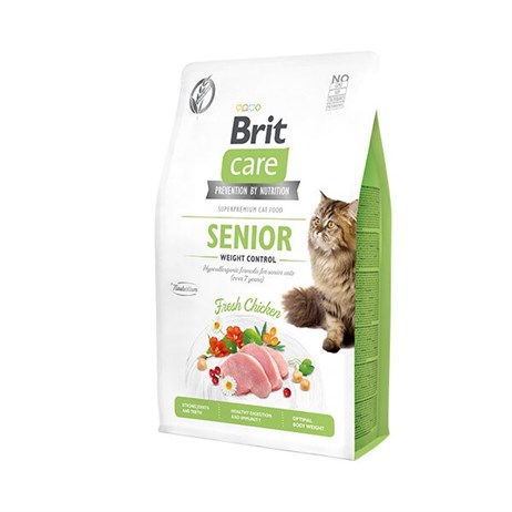 Brit Care Senior Hypo-Allergenic Kilo Kontrolü için Tahılsız Yaşlı Kedi Maması 2kg