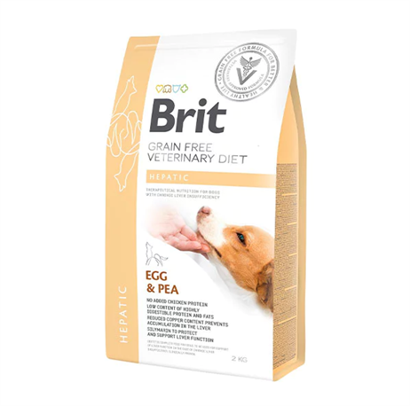 Brit Veterinary Diet Hepatic Karaciğer Yetmezliği için Tahılsız Köpek Maması 2 Kg