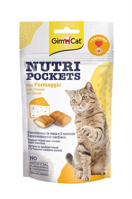 GimCat Nutripockets Kedi Ödülü Peynir Taurin 60Gr