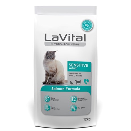 Lavital Sensitive Somonlu Yetişkin Kedi Maması 12 Kg