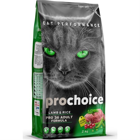 Pro Choice Kuzu Etli Pirinçli Yetişkin Kedi Maması 2 Kg