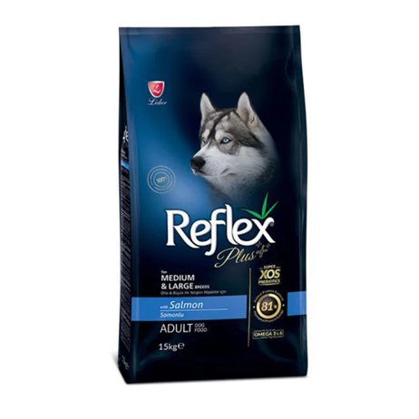 Reflex Plus Orta ve Büyük Irk Somonlu Yetişkin Köpek Maması 15 Kg