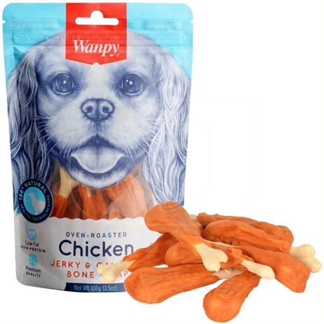 Wanpy Oven Roasted Tavuk Sargılı Kalsiyum Takviyeli 100gr. Köpek Ödülü